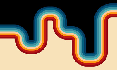 Vintage Striped Backgrounds, Posters, Banner Samples, Retro Colors from the 1970s 1980s, 70s, 80s, 90s. retro vintage 70s style stripes background poster lines. shapes vector design graphic 1980s