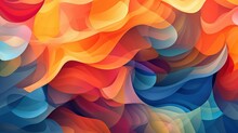 Color Theme Vector Abstract Background - Abstract Colorful Background With Paint - Abstract Colorful Background With Waves, Generative AI