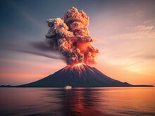 Photo Of The Volcanic Eruption Krakatoa