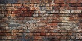 Fototapeta Desenie - AI Generated. AI Generative. Vintage old brick wall texture. Graphic Art