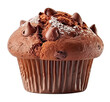 chocolate muffin isolated on transparent background