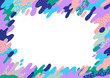 © Casiegraphics - Handdrawn Purple Abstract Border, Edging, PNG