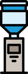 Poster - Drinking cooler icon. Outline Drinking cooler vector icon for web design isolated on white background color flat