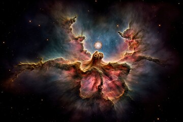 Wall Mural - Using multiple exposures to create a detailed and colorful image of the Carina Nebula, a star-forming region located in the southern constellation Carina.