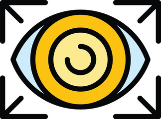 Poster - Vr vision icon. Outline Vr vision vector icon for web design isolated on white background color flat