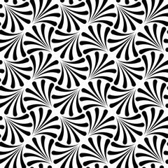 Wall Mural - Vector seamless texture. Modern geometric background with curly tiles.