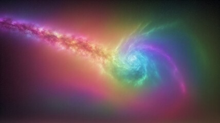 Wall Mural - A Scene Of A Vivid Spiral Of Light With A Rainbow AI Generative