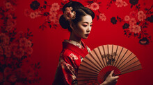 着物を着た日本人女性・舞妓・芸者・花魁（Generative AI）
