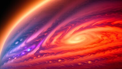 Wall Mural - A Depiction Of A Mesmerizingly Stunning And Inspiring Image Of A Red And Blue Swirl