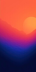 Wall Mural - two tone orange and purple and blue gradient, beautiful