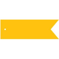digital png illustration of yellow banner with copy space pattern on transparent background