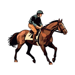 Sticker - Thoroughbred horse racing speed, competition