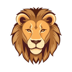 Sticker - Roaring lion, symbol of strength and aggression