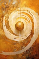 Poster - Abstract gold background. Zen. Spiritual. Generative AI