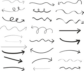 Poster - abstract seamless hand drawn arrow art.