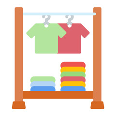 Wall Mural - Clothes Rack Flat Icon