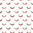 Rose gold lashes seamless vector pattern