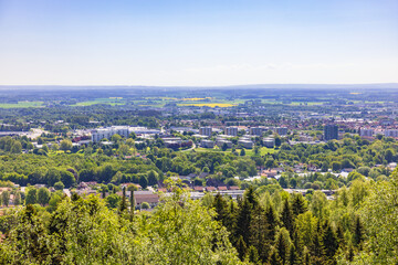 Canvas Print - Beautiful summer day at a Swedish city view