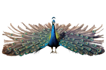 Wall Mural - indian peafowl isolated