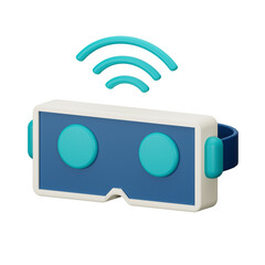 3d icon VR Glasses isolated on transparent background