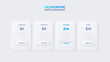 © abert84 - Neumorphism price table concept. Pricing or subscription plan ui web elements