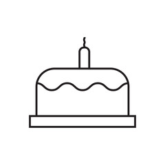 Canvas Print - cake icon vector