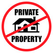 Private property do not enter sign icon printable vector image