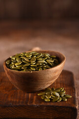 Poster - organic superfood pumpkin seeds for a healthy diet