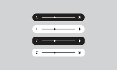 Brightness slider level control, Contrast and Brightness Adjustment vector for web and apps