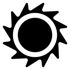 Poster - Sun icon. Solar icon. Sun icon for weather design. Trendy summer symbol. Vector illustration