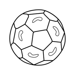 soccer ball in doodle style