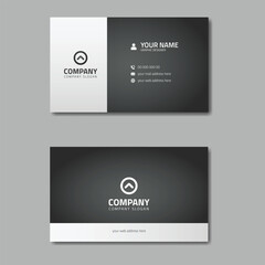 Wall Mural - Simple clean modern black and white professional business card template design