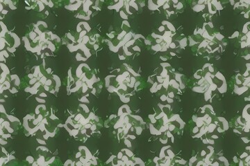 Wall Mural - Clover leaves with a green linear texture and black edges on a black and white striped background. - generative ai
