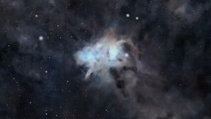 Wall Mural - looped deep space flight