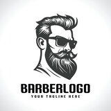 Fototapeta Młodzieżowe - Barber Logo Design Barber Mascot Barber Shop Logo Barber Vector