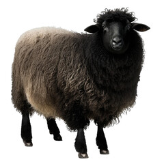 black sheep isolated on white