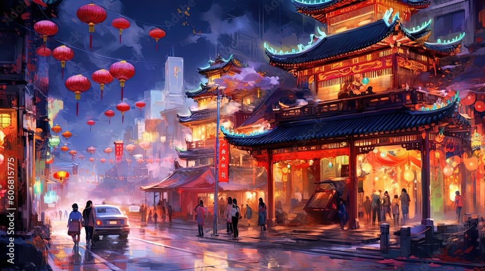 ancient chinese city wallpaper