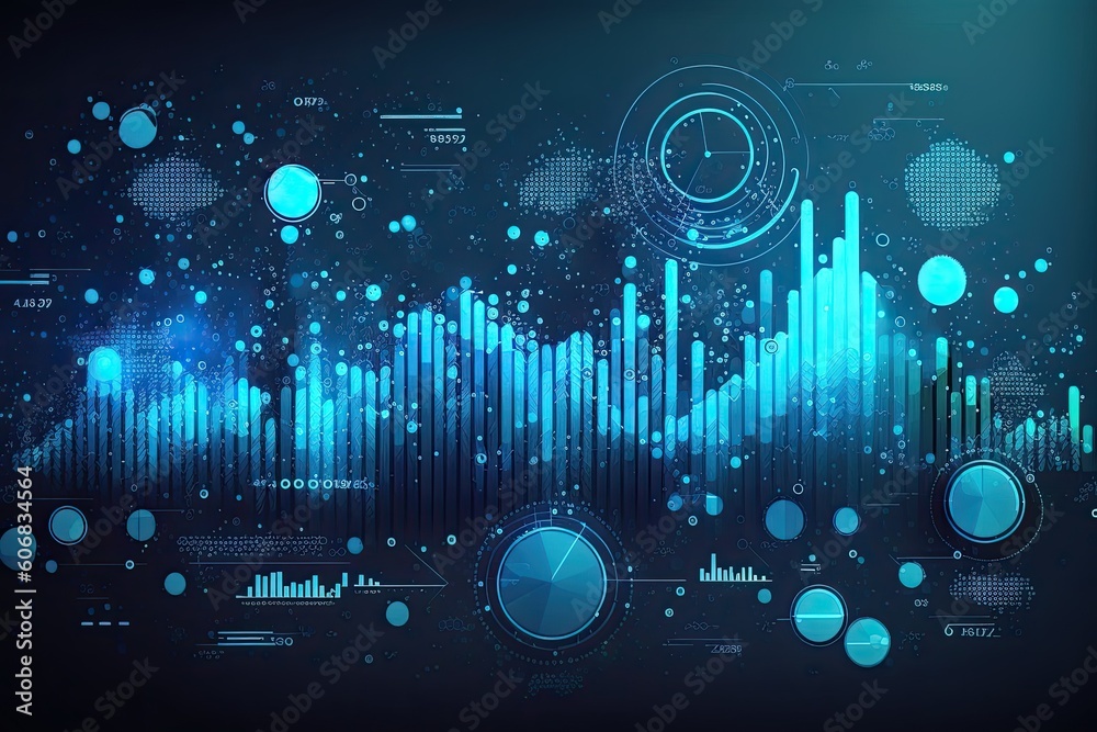Business graph and chart concept. Colorful data visualization and ...