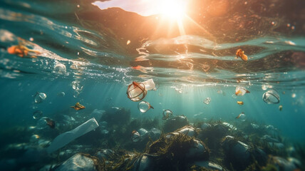 Plastic pollution in ocean environmental problem