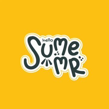Lettering composition of Summer Vacation stock illustration