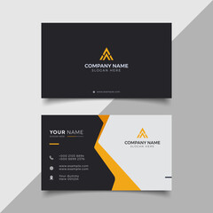 Sticker - Professional Elegant black and orange Modern Business Card Design Template