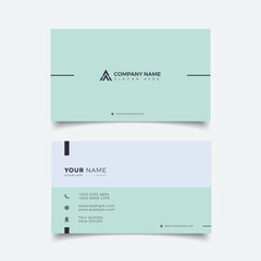 Canvas Print - Professional Elegant blue and white Modern Business Card Design Template