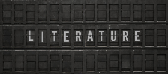 Poster - Flip board with text literature