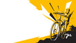 Vector illustration of mountain bike abstacr background. Sport concept