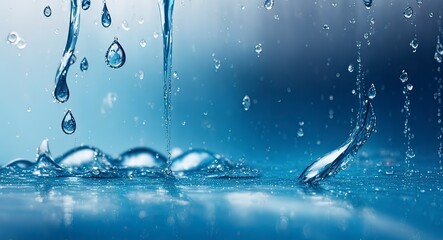 water rain drop drops transparent rainy droplets  Elegant wavy liquid  abstract background 2 Ai Generative