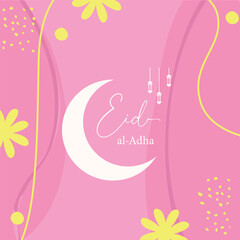 Canvas Print - Set Social media post template of Eid al adha event.