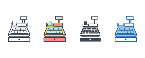 cash register icon symbol template for graphic and web design collection logo vector illustration