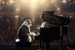 A cat giving a piano recital to humans. By Generative AI.
