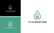 nutritive IV hydration logo, infuse liquid for medical spa vector design