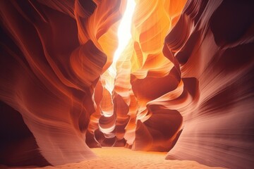 Canvas Print - Dancing flames paint a warm canyon of orange and red light within a black fireplace